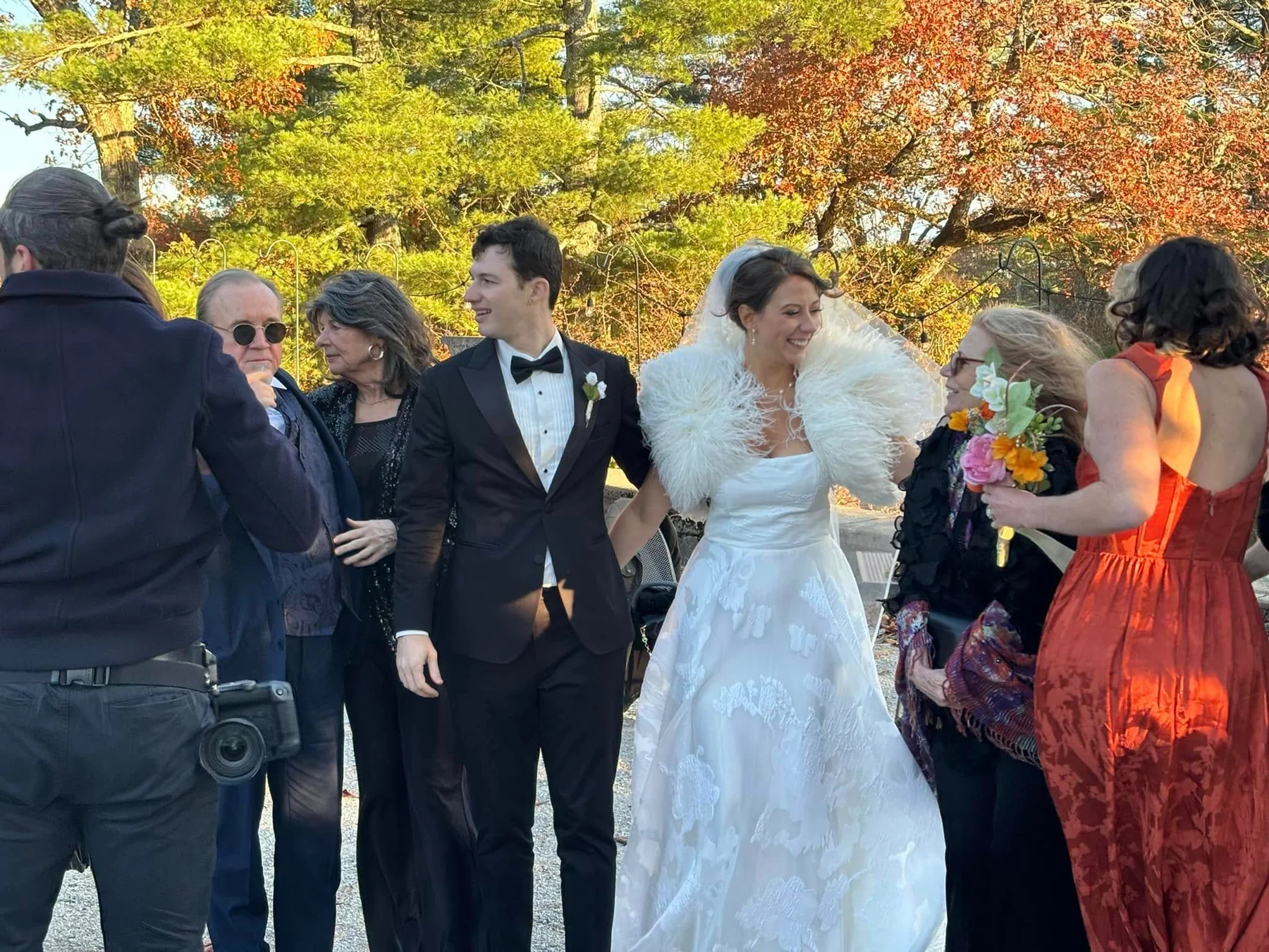 Emily McHale and Caleb Ferguson on their wedding day in November 2024